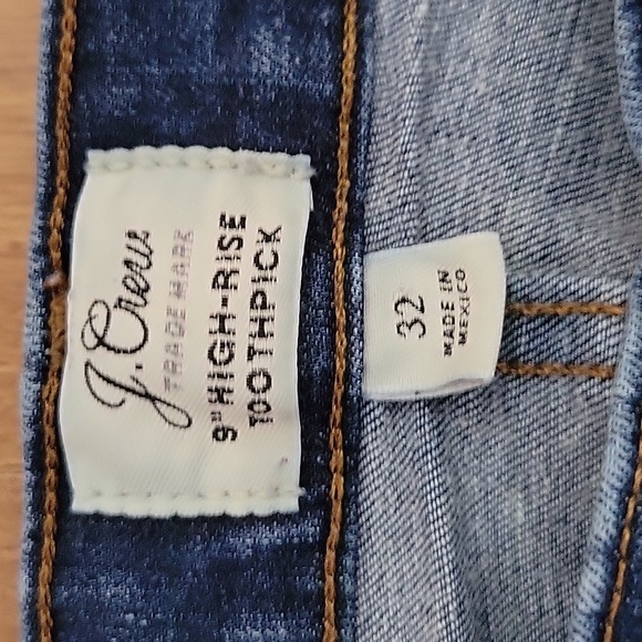 J. Crew 9" High Rise Toothpick Skinny Jean H1879 Style Size 32 - Picture 4 of 9